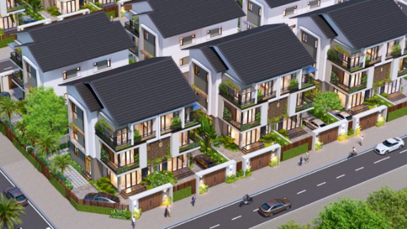 Phối cảnh biệt thự song lập bất động sản Bắc Ninh