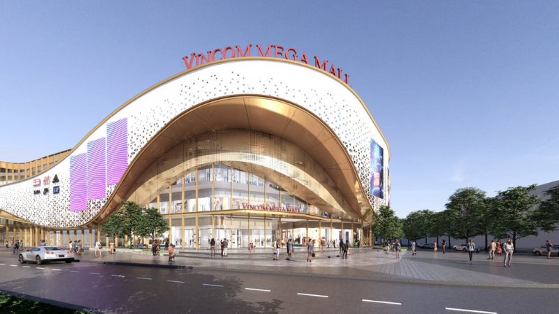 Phối cảnh trung tâm thương mại Vincom Mega Mall tại căn hộ 2 phòng ngủ Vinhomes