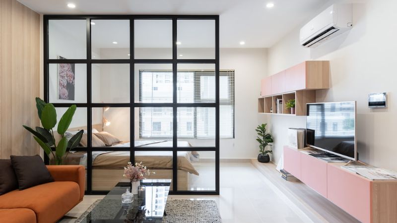 Mặt bằng căn hộ studio Vinhomes nhỏ gọn nhưng đầy đủ tiện ích