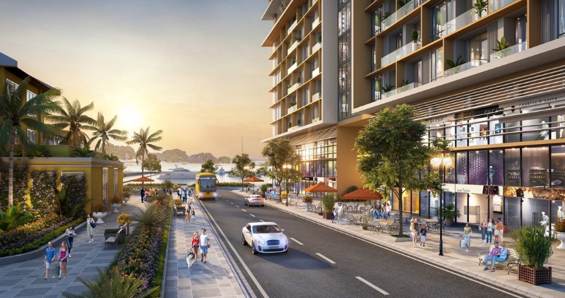 Shophouse khối đế nằm dưới tầng trệt các tòa chung cư, thừa hưởng nguồn khách hàng sẵn có từ hàng nghìn cư dân