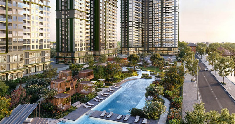 Dự án nổi bật với biển hồ nước mặn, chuỗi tiện ích sôi động và khả năng khai thác cho thuê ổn định.