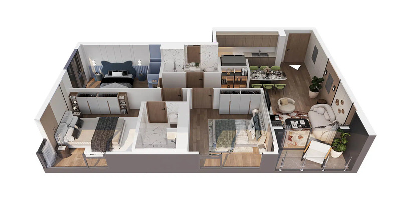 Đặc điểm căn hộ 3 phòng ngủ Vinhomes Cổ Loa