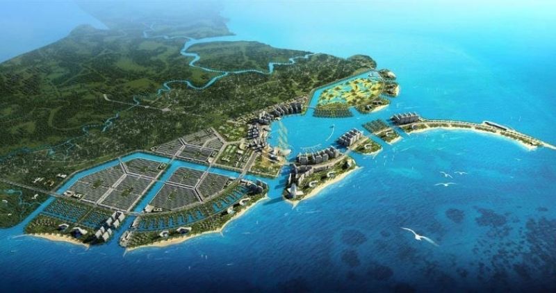 CBD ven biển và sân golf 18 lỗ kiến tạo diện mạo một đô thị hội tụ thương mại, giải trí và nghỉ dưỡng cao cấp.