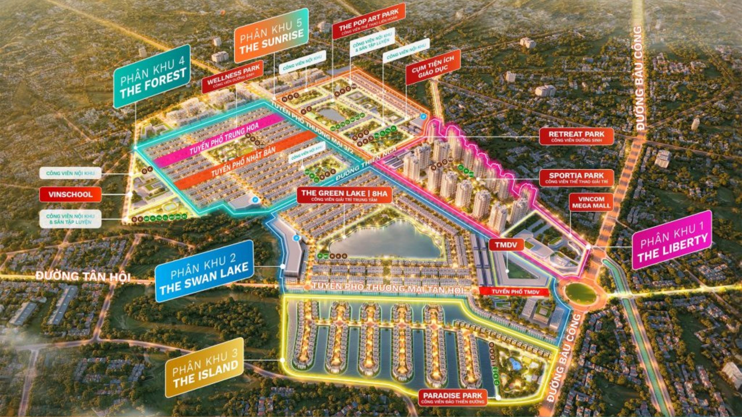 vinhomes can gio Mặt bằng tổng thể Vinhomes Hậu Nghĩa